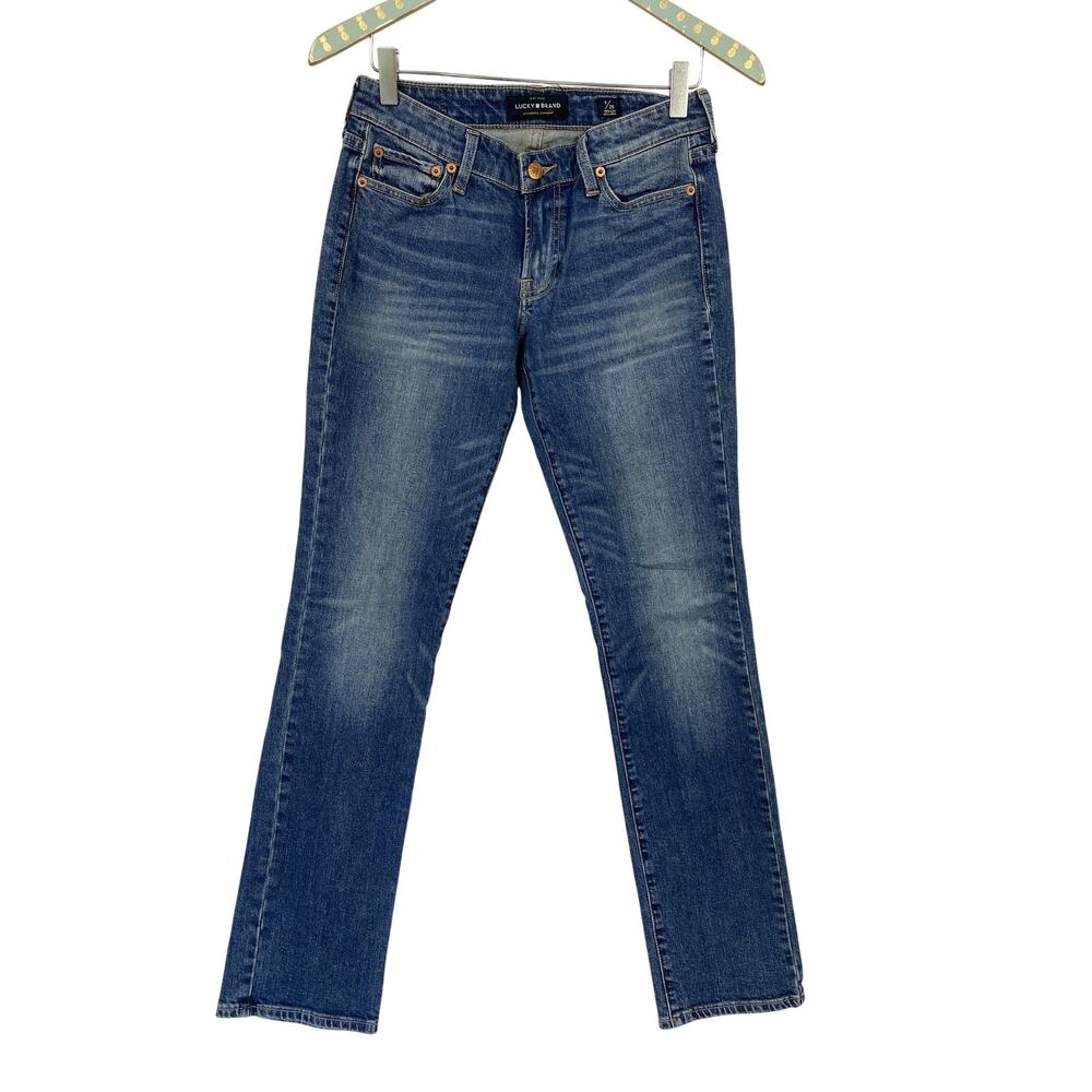 Lucky Brand Sweet Straight Jeans Womens 0/25 Blue Low Rise Stretch Denim 27x31